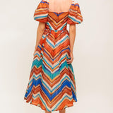 BRIGHT PERSONALITY WOVEN MIDI DRESS