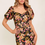 SWEET AT HEART WOVEN MIDI DRESS