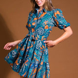 FLOWER GIRL WOVEN MINI DRESS