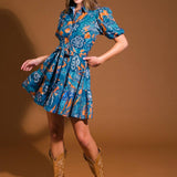 FLOWER GIRL WOVEN MINI DRESS
