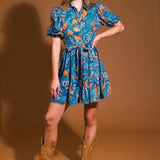 FLOWER GIRL WOVEN MINI DRESS