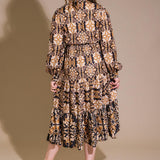 CELESTIAL BEAUTY WOVEN MIDI DRESS
