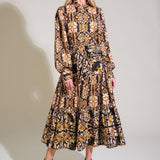 CELESTIAL BEAUTY WOVEN MIDI DRESS