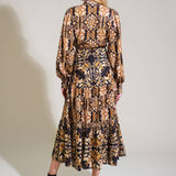 CELESTIAL BEAUTY WOVEN MIDI DRESS