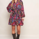 FLORAL BLISS WOVEN MINI DRESS