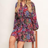 FLORAL BLISS WOVEN MINI DRESS