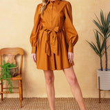 EATONS NECK WOVEN MINI DRESS
