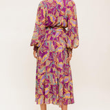 GOING WITH ELEGANCE WOVEN MIDI DRESS