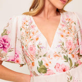 THE WORLD AWAITS LIGHT PINK WOVEN MINI DRESS
