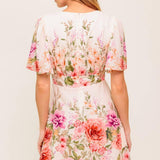 THE WORLD AWAITS LIGHT PINK WOVEN MINI DRESS