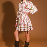 DESERT DAWN WOVEN MINI DRESS