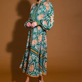 LOVE ESPRESSO WOVEN MIDI DRESS