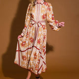 LOVE ESPRESSO WOVEN MIDI DRESS