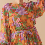 MUTED GARDEN WOVEN MINI DRESS