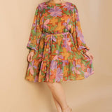 MUTED GARDEN WOVEN MINI DRESS