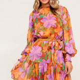 MUTED GARDEN WOVEN MINI DRESS