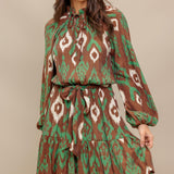 WILD TERRACOTTA WOVEN MINI DRESS