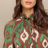 WILD TERRACOTTA WOVEN MINI DRESS