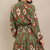 WILD TERRACOTTA WOVEN MINI DRESS