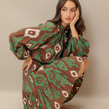 WILD TERRACOTTA WOVEN MINI DRESS