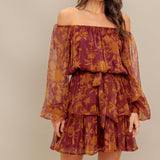 PETAL MIST WOVEN MINI DRESS