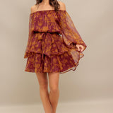 PETAL MIST WOVEN MINI DRESS