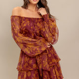 PETAL MIST WOVEN MINI DRESS