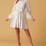 BEAUTY & STYLE WOVEN MINI DRESS