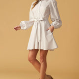 BEAUTY & STYLE WOVEN MINI DRESS
