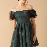 BE GOOD TO ME WOVEN ORGANZA DRESS