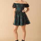 BE GOOD TO ME WOVEN ORGANZA DRESS