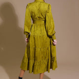 TOTAL APPEAL WOVEN JACQUARD MIDI DRESS