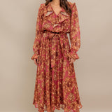AUTUMN SONATA WOVEN MIDI DRESS