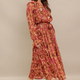 AUTUMN SONATA WOVEN MIDI DRESS
