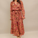 AUTUMN SONATA WOVEN MIDI DRESS