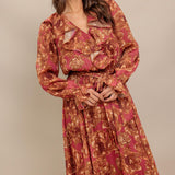 AUTUMN SONATA WOVEN MIDI DRESS