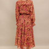 AUTUMN SONATA WOVEN MIDI DRESS