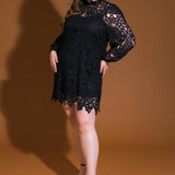 GETTING STARTED WOVEN LACE MINI DRESS