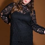 GETTING STARTED WOVEN LACE MINI DRESS