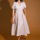 PERFECT VISION WOVEN MIDI DRESS