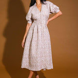 PERFECT VISION WOVEN MIDI DRESS