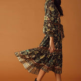 ALONG THE WAY WOVEN MIDI DRESS