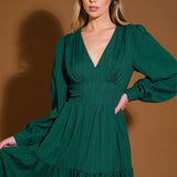 POSH PRESENCE WOVEN MIDI DRESS