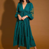 YOUNG LOVE WOVEN MIDI DRESS