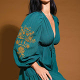 YOUNG LOVE WOVEN MIDI DRESS