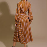 FOREVER YOUR GIRL WOVEN MIDI DRESS