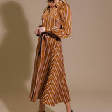 FOREVER YOUR GIRL WOVEN MIDI DRESS