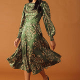 MOMENTS OF CLARITY WOVEN MIDI DRESS
