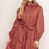 AESTHETIC POSE WOVEN MINI DRESS