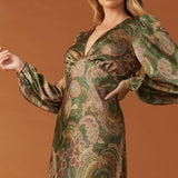 STICK SEASON WOVEN MIDI DRESS